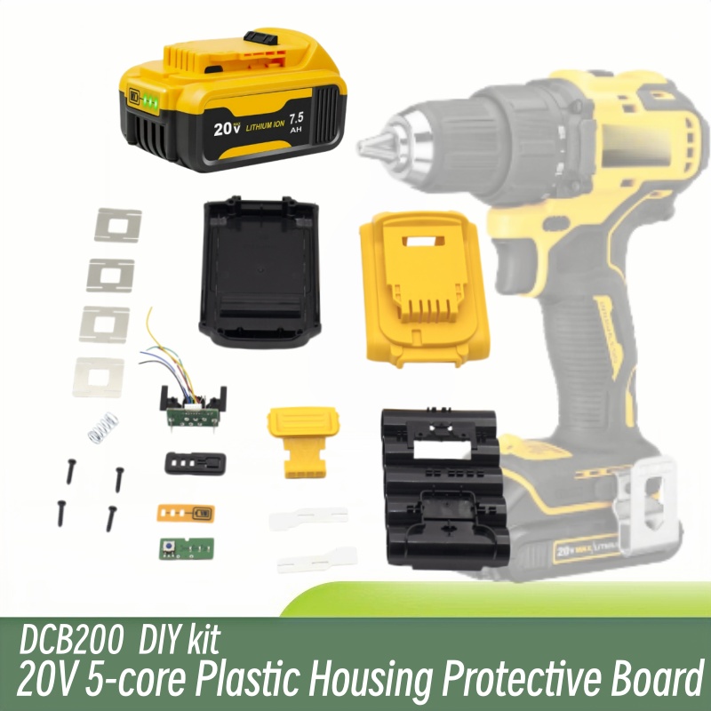 Power Tools Dewalt - 5×18650 Lithium Battery Case Shell with