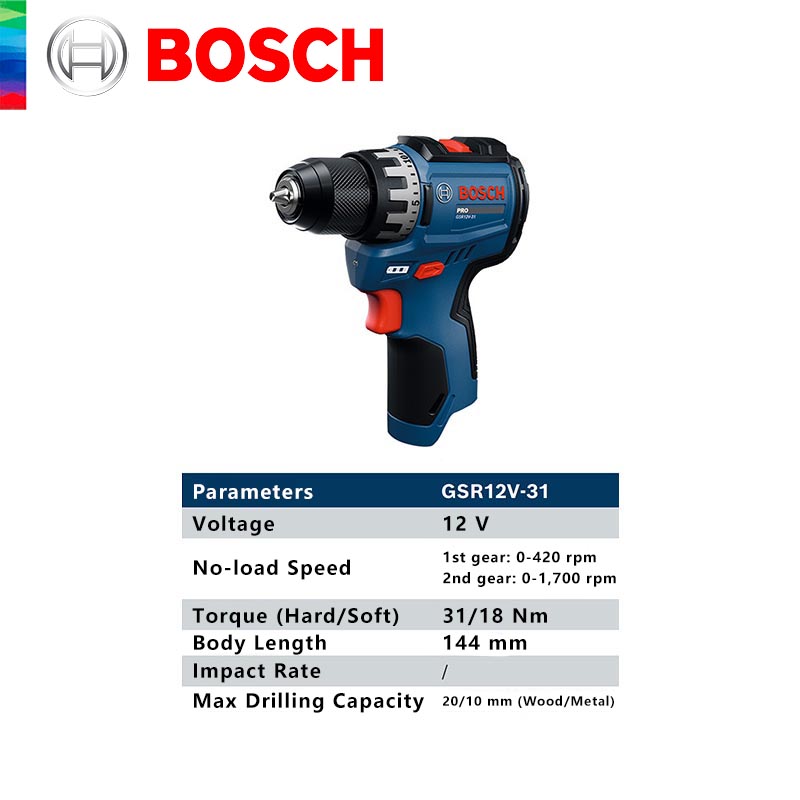BOSCH GSR 12V-31 Professional  - Power Tools Wood ulasan dan harga