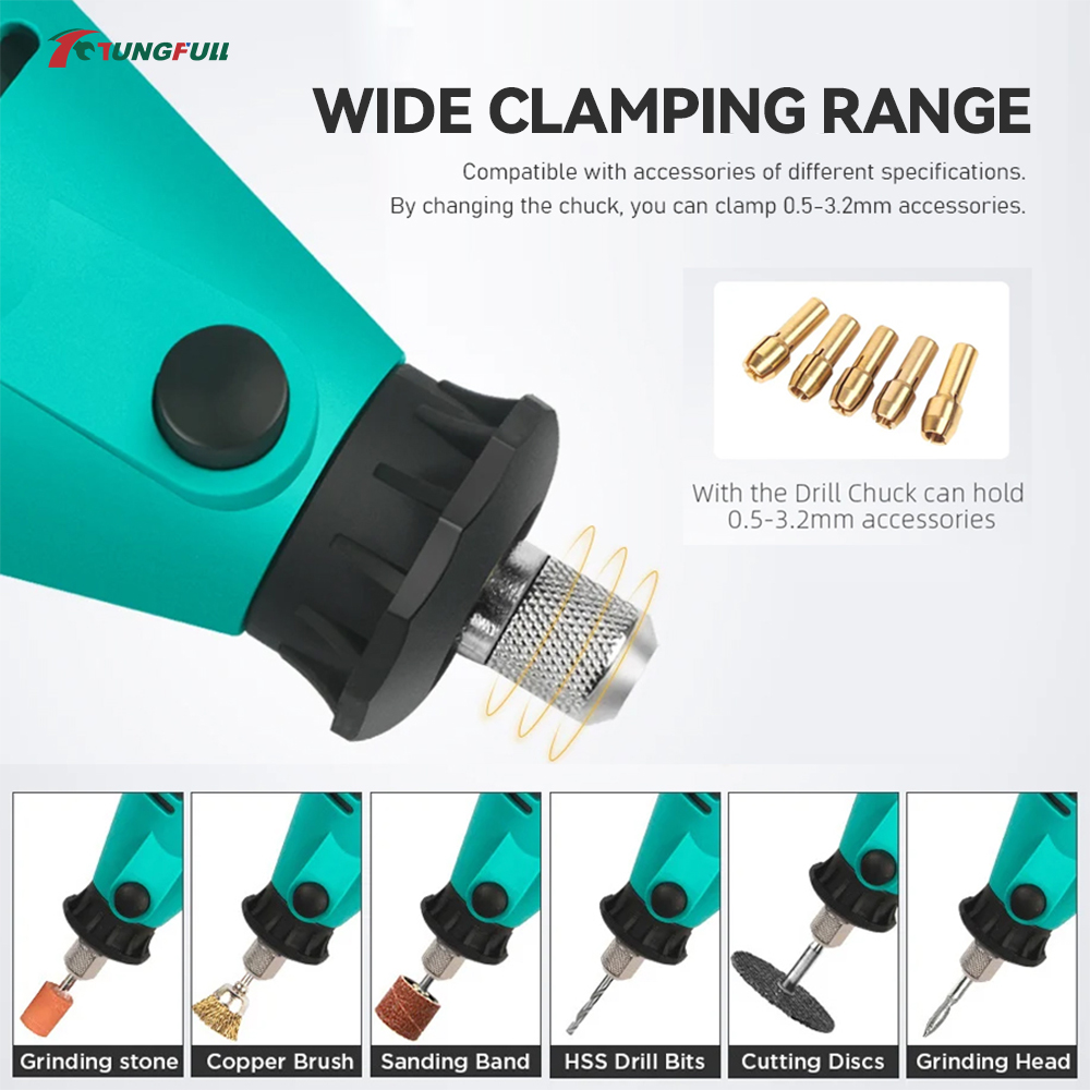 TUNGFULL Mini Electric Grinder - Power Tools Wood ulasan dan harga