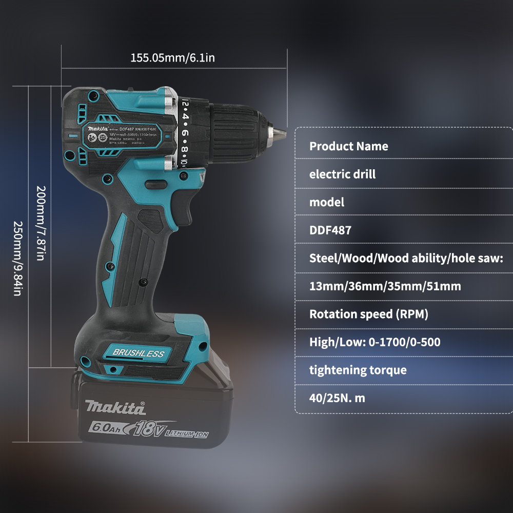 18V Brushless Cordless Drill 4 - Power Tools Underwater ulasan dan harga