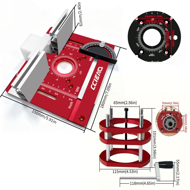 Aluminum Router Table Insert P - Router Trim Base ulasan dan harga