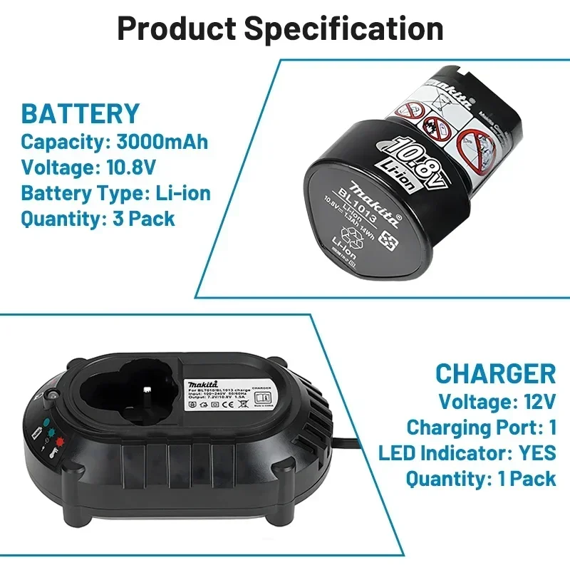 🌳🌳🌳Makita 10.8V Original Batte - Power Tools Makita Set ulasan dan harga